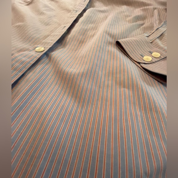 3 for 25$L.L Bean Women Blue and Pink Striped Wrinkle Resistant long Sleep M - Picture 10 of 12